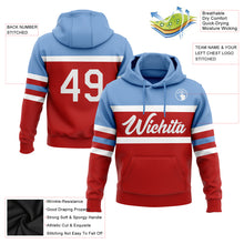 Laden Sie das Bild in den Galerie-Viewer, Custom Stitched Red White-Light Blue Line Sports Pullover Sweatshirt Hoodie
