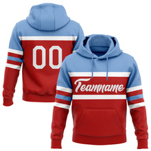 Загрузить изображение в средство просмотра галереи, Custom Stitched Red White-Light Blue Line Sports Pullover Sweatshirt Hoodie
