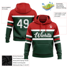 Laden Sie das Bild in den Galerie-Viewer, Custom Stitched Green White-Red Line Sports Pullover Sweatshirt Hoodie
