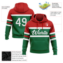 Laden Sie das Bild in den Galerie-Viewer, Custom Stitched Kelly Green White-Red Line Sports Pullover Sweatshirt Hoodie
