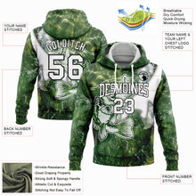 Load image into Gallery viewer, Custom Stitched Green White-Black 3D Largemouth Bass Fish Fishing Sports Pullover Sweatshirt Hoodie
