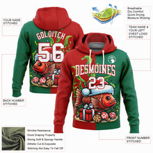 Charger l&#39;image dans la galerie, Custom Stitched Kelly Green White-Red 3D Christmas Carp Fish Fishing Sports Pullover Sweatshirt Hoodie
