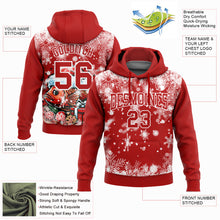 Charger l&#39;image dans la galerie, Custom Stitched Red White 3D Christmas Carp Fish Fishing Sports Pullover Sweatshirt Hoodie
