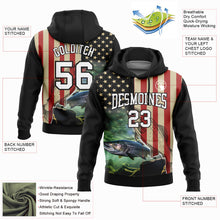 Laden Sie das Bild in den Galerie-Viewer, Custom Stitched Black City Cream-Red 3D American Flag And Atlantic Salmon Fish Fishing Sports Pullover Sweatshirt Hoodie
