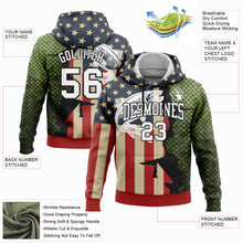 Laden Sie das Bild in den Galerie-Viewer, Custom Stitched Navy City Cream Red-Black 3D American Flag And Northern Pike Fish Fishing Sports Pullover Sweatshirt Hoodie
