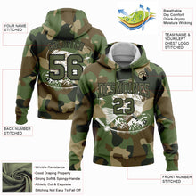 Charger l&#39;image dans la galerie, Custom Stitched Camo Olive-Black 3D Smallmouth Bass Fish Fishing Sports Pullover Sweatshirt Hoodie
