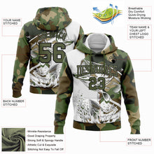 Charger l&#39;image dans la galerie, Custom Stitched Camo Olive-Black 3D Largemouth Bass Fish Fishing Sports Pullover Sweatshirt Hoodie
