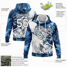 Laden Sie das Bild in den Galerie-Viewer, Custom Stitched Camo White-Black 3D Largemouth Bass Fish Fishing Sports Pullover Sweatshirt Hoodie
