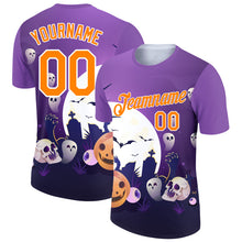 Charger l&#39;image dans la galerie, Custom Purple Bay Orange-White 3D Halloween Performance T-Shirt
