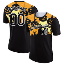 Load image into Gallery viewer, Custom Black White 3D Halloween Performance T-Shirt
