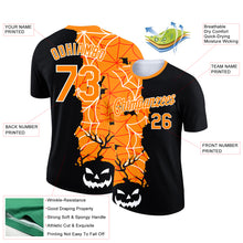 Загрузить изображение в средство просмотра галереи, Custom Black Bay Orange-White 3D Halloween Performance T-Shirt
