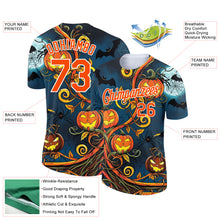 Charger l&#39;image dans la galerie, Custom Teal Orange-White 3D Halloween Performance T-Shirt
