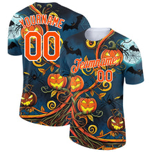 Charger l&#39;image dans la galerie, Custom Teal Orange-White 3D Halloween Performance T-Shirt
