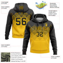 Загрузить изображение в средство просмотра галереи, Custom Stitched Black Yellow 3D Pattern Design Gradient Square Shape Sports Pullover Sweatshirt Hoodie
