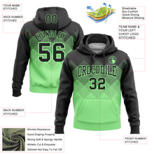 Загрузить изображение в средство просмотра галереи, Custom Stitched Black Pea Green 3D Pattern Design Gradient Square Shape Sports Pullover Sweatshirt Hoodie
