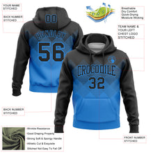 Загрузить изображение в средство просмотра галереи, Custom Stitched Black Powder Blue 3D Pattern Design Gradient Square Shape Sports Pullover Sweatshirt Hoodie
