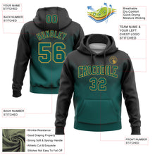 Загрузить изображение в средство просмотра галереи, Custom Stitched Black Midnight Green-Old Gold 3D Pattern Design Gradient Square Shape Sports Pullover Sweatshirt Hoodie
