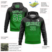 Загрузить изображение в средство просмотра галереи, Custom Stitched Black Grass Green-White 3D Pattern Design Gradient Square Shape Sports Pullover Sweatshirt Hoodie
