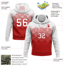 Загрузить изображение в средство просмотра галереи, Custom Stitched White Red 3D Pattern Design Gradient Square Shape Sports Pullover Sweatshirt Hoodie
