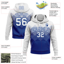 Загрузить изображение в средство просмотра галереи, Custom Stitched White Royal 3D Pattern Design Gradient Square Shape Sports Pullover Sweatshirt Hoodie
