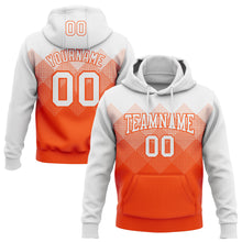 Загрузить изображение в средство просмотра галереи, Custom Stitched White Orange 3D Pattern Design Gradient Square Shape Sports Pullover Sweatshirt Hoodie
