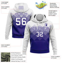 Загрузить изображение в средство просмотра галереи, Custom Stitched White Dark Purple 3D Pattern Design Gradient Square Shape Sports Pullover Sweatshirt Hoodie
