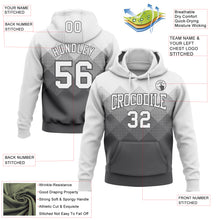 Загрузить изображение в средство просмотра галереи, Custom Stitched White Steel Gray 3D Pattern Design Gradient Square Shape Sports Pullover Sweatshirt Hoodie
