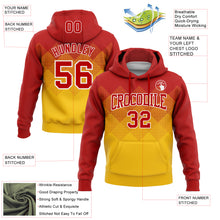 Загрузить изображение в средство просмотра галереи, Custom Stitched Red Yellow-White 3D Pattern Design Gradient Square Shape Sports Pullover Sweatshirt Hoodie
