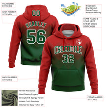 Загрузить изображение в средство просмотра галереи, Custom Stitched Red Green-White 3D Pattern Design Gradient Square Shape Sports Pullover Sweatshirt Hoodie
