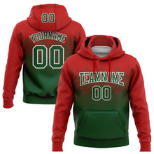 Загрузить изображение в средство просмотра галереи, Custom Stitched Red Green-White 3D Pattern Design Gradient Square Shape Sports Pullover Sweatshirt Hoodie
