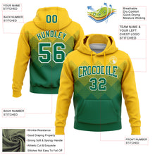 Загрузить изображение в средство просмотра галереи, Custom Stitched Yellow Kelly Green-White 3D Pattern Design Gradient Square Shape Sports Pullover Sweatshirt Hoodie
