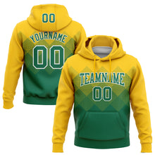 Загрузить изображение в средство просмотра галереи, Custom Stitched Yellow Kelly Green-White 3D Pattern Design Gradient Square Shape Sports Pullover Sweatshirt Hoodie
