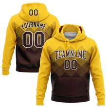 Загрузить изображение в средство просмотра галереи, Custom Stitched Yellow Brown-White 3D Pattern Design Gradient Square Shape Sports Pullover Sweatshirt Hoodie
