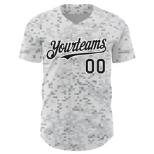 Загрузить изображение в средство просмотра галереи, Custom Camo Black-White 3D Arctic Camouflage Authentic Baseball Jersey
