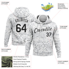 Charger l&#39;image dans la galerie, Custom Stitched Camo Black-White 3D Arctic Camouflage Sports Pullover Sweatshirt Salute To Service Hoodie
