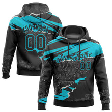 Загрузить изображение в средство просмотра галереи, Custom Stitched Black Lakes Blue 3D Pattern Design Torn Paper Style Sports Pullover Sweatshirt Hoodie
