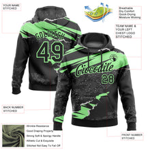 Загрузить изображение в средство просмотра галереи, Custom Stitched Black Pea Green 3D Pattern Design Torn Paper Style Sports Pullover Sweatshirt Hoodie
