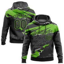 Загрузить изображение в средство просмотра галереи, Custom Stitched Black Aurora Green 3D Pattern Design Torn Paper Style Sports Pullover Sweatshirt Hoodie
