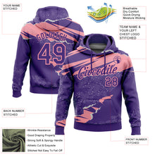 Загрузить изображение в средство просмотра галереи, Custom Stitched Purple Medium Pink 3D Pattern Design Torn Paper Style Sports Pullover Sweatshirt Hoodie
