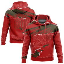 Загрузить изображение в средство просмотра галереи, Custom Stitched Red Olive 3D Pattern Design Torn Paper Style Sports Pullover Sweatshirt Hoodie
