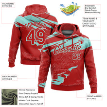 Загрузить изображение в средство просмотра галереи, Custom Stitched Red Ice Blue 3D Pattern Design Torn Paper Style Sports Pullover Sweatshirt Hoodie
