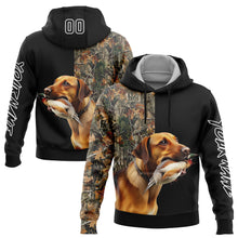 Charger l&#39;image dans la galerie, Custom Stitched Black White 3D Pheasant Hunting With Dog Sports Pullover Sweatshirt Hoodie
