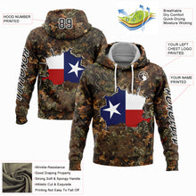 Загрузить изображение в средство просмотра галереи, Custom Stitched Camo Black-White 3D Texas Flag And Hunting Sports Pullover Sweatshirt Hoodie
