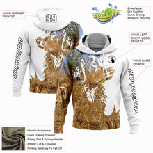 Загрузить изображение в средство просмотра галереи, Custom Stitched White Black 3D Dog Hunting Sports Pullover Sweatshirt Hoodie
