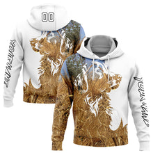 Загрузить изображение в средство просмотра галереи, Custom Stitched White Black 3D Dog Hunting Sports Pullover Sweatshirt Hoodie
