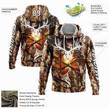 Charger l&#39;image dans la galerie, Custom Stitched Camo White-Black 3D Gun Deer Hunting Sports Pullover Sweatshirt Hoodie
