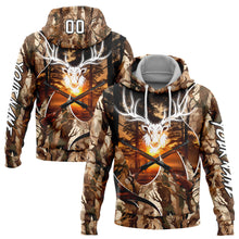 Charger l&#39;image dans la galerie, Custom Stitched Camo White-Black 3D Gun Deer Hunting Sports Pullover Sweatshirt Hoodie
