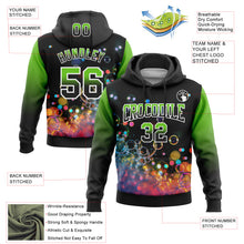 Charger l&#39;image dans la galerie, Custom Stitched Black Aurora Green-White Fade 3D Pattern Design Colorful Bubbles Sports Pullover Sweatshirt Hoodie
