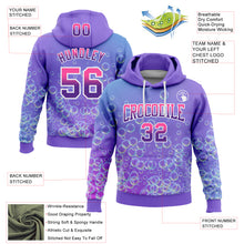 Charger l&#39;image dans la galerie, Custom Stitched Purple Pink-White Fade 3D Pattern Design Colorful Bubbles Sports Pullover Sweatshirt Hoodie
