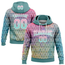 Charger l&#39;image dans la galerie, Custom Stitched Shadow Blue Light Pink-Ice Blue Fade 3D Pattern Design Geometric Triangle Shapes Sports Pullover Sweatshirt Hoodie
